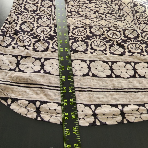 C Lucky brand beige&black boho style top sz L - Picture 8 of 9